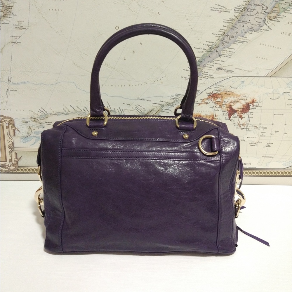 Rebecca Minkoff mab mini patent shoulder bag Grape - Picture 5 of 10